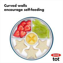Load image into Gallery viewer, OXO Tot Stick & Stay Suction Divided Plate - Navy