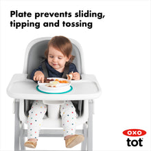 Load image into Gallery viewer, OXO Tot Stick & Stay Suction Divided Plate - Teal