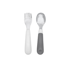 Load image into Gallery viewer, OXO Tot On the Go Fork And Spoon Set - Grey