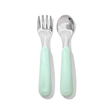 Load image into Gallery viewer, OXO Tot On-The-Go Fork And Spoon Set - Opal