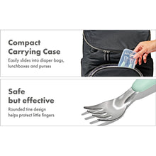 Load image into Gallery viewer, OXO Tot On-The-Go Fork And Spoon Set - Opal