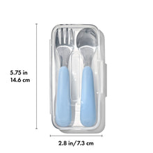 Load image into Gallery viewer, OXO Tot On-The-Go Fork And Spoon Set - Dusk