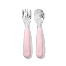 Load image into Gallery viewer, OXO Tot On-The-Go Fork And Spoon Set - Blossom