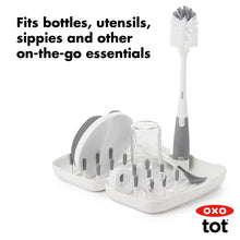 Load image into Gallery viewer, OXO Tot On the Go Drying Rack & Bottle Brush - Grey