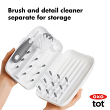Load image into Gallery viewer, OXO Tot On the Go Drying Rack & Bottle Brush - Grey