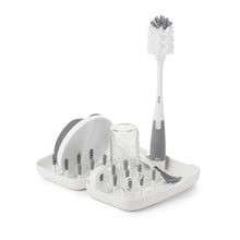 Load image into Gallery viewer, OXO Tot On the Go Drying Rack & Bottle Brush - Grey
