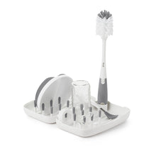 Load image into Gallery viewer, OXO Tot On the Go Drying Rack & Bottle Brush - Grey
