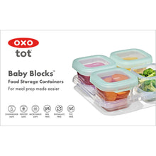 Load image into Gallery viewer, OXO Tot Baby Blocks Freezer Storage Containers 180ml - Opal