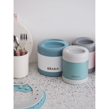 Load image into Gallery viewer, Beaba Stainless Steel Food Container 300ml - Light Mist/Eucalyptus Green