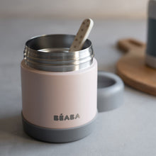 Load image into Gallery viewer, Beaba Stainless Steel Food Container 300ml - Dark Mist/Light Pink
