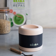 Load image into Gallery viewer, Beaba Stainless Steel Food Container 500ml - Light Pink/Night Blue