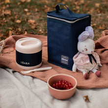 Load image into Gallery viewer, Beaba Stainless Steel Food Container 500ml - Light Pink/Night Blue