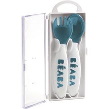 Load image into Gallery viewer, Beaba 2nd Stage Training Fork & Spoon with Case - Blue