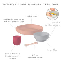 Load image into Gallery viewer, Beaba Silicone Suction Meal Set - Pink