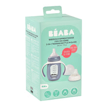 Load image into Gallery viewer, Beaba Glass Bottle with Silicone Protective Sleeve 210ml - Blue
