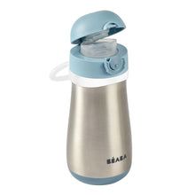 Load image into Gallery viewer, Beaba Stainless Steel Spout Bottle 350ml - Blue