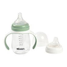 Load image into Gallery viewer, Beaba 2-in-1 Bottle to Sippy Learning Cup 210ml - Sage Green