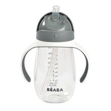 Load image into Gallery viewer, Beaba Straw Cup 300ml - Mineral Grey