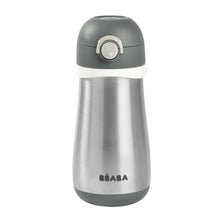 Load image into Gallery viewer, Beaba Stainless Steel Spout Bottle 350ml - Mineral Grey