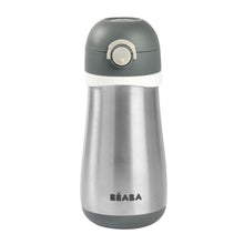 Load image into Gallery viewer, Beaba Stainless Steel Spout Bottle 350ml - Mineral Grey