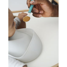 Load image into Gallery viewer, Beaba Silicone Bib 2 Pack - Sage Green/Light Grey