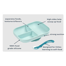 Load image into Gallery viewer, Beaba Silicone Suction Divided Plate - Mineral Grey