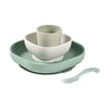 Beaba Silicone Suction Meal Set - Sage Green