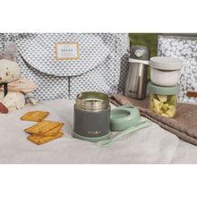 Load image into Gallery viewer, Beaba Thermo Portion Stainless Steel Isothermal Food Container 300 ml (mineral grey/sage green)