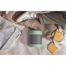 Load image into Gallery viewer, Beaba Thermo Portion Stainless Steel Isothermal Food Container 300 ml (mineral grey/sage green)
