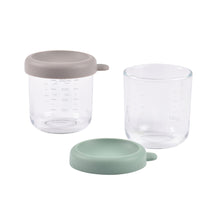 Load image into Gallery viewer, Beaba Glass Jars 250ml 2 Pack - Sage Green