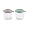 Beaba Glass Jars 250ml 2 Pack - Sage Green