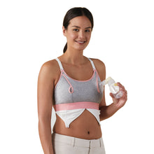 Load image into Gallery viewer, Bravado Designs Clip and Pump Hands-Free Nursing Bra Accessory - Dove Heather with Dusted Peony S
