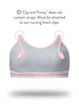 Load image into Gallery viewer, Bravado Designs Clip And Pump Hands-Free Nursing Bra Accessory - Sustainable - Dove Heather With Dusted Peony M