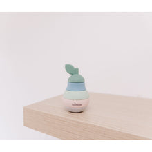 Load image into Gallery viewer, Bubble Silicone Stacking Pear Teether