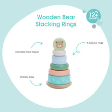 Load image into Gallery viewer, Bubble Wooden Bear Stacking Rings