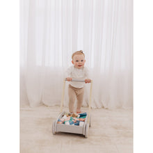 Load image into Gallery viewer, Bubble Wooden Baby Push Cart & Walker with 45 Building Blocks