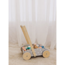 Load image into Gallery viewer, Bubble Wooden Baby Push Cart & Walker with 45 Building Blocks