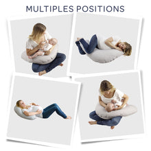 Load image into Gallery viewer, Red Castle Big Flopsy Maternity & Nursing Pillow - Chambray Grey