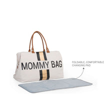 Load image into Gallery viewer, Childhome Mommy Bag Nursery Bag - Off White with Black/Gold Stripes