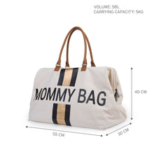 Load image into Gallery viewer, Childhome Mommy Bag Nursery Bag - Off White with Black/Gold Stripes