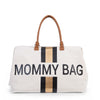 Childhome Mommy Bag Nursery Bag - Off White with Black/Gold Stripes