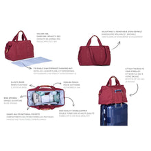 Load image into Gallery viewer, Childhome Mommy Bag Signature Nursery Bag - Urban Burgundy
