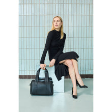 Load image into Gallery viewer, Childhome Mommy Club Signature Nursery Bag - Vegan Leather Black