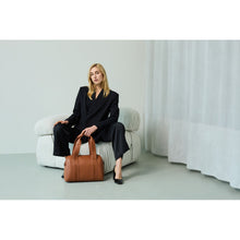 Load image into Gallery viewer, Childhome Mommy Club Signature Nursery Bag - Vegan Leather Brown