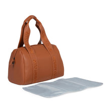 Load image into Gallery viewer, Childhome Mommy Club Signature Nursery Bag - Vegan Leather Brown