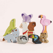 Load image into Gallery viewer, Le Toy Van Wooden Stacking Animals & Bag - Andes