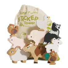 Load image into Gallery viewer, Le Toy Van Wooden Stacking Animals & Bag - Farmyard