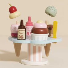 Load image into Gallery viewer, Le Toy Van Wooden Ice Cream Stand & Toppings