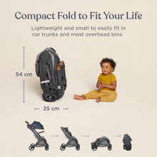 Load image into Gallery viewer, Ergobaby Metro+ Deluxe Compact City Stroller - London Grey