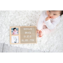 Load image into Gallery viewer, Pearhead Babyprints Letterboard Frame - Natural